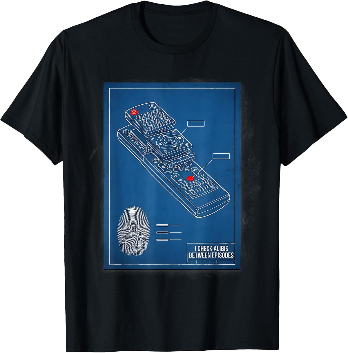Men's I Check Alibis Between Episodes Funny True Crime Fan Podcast T-Shirt - Black