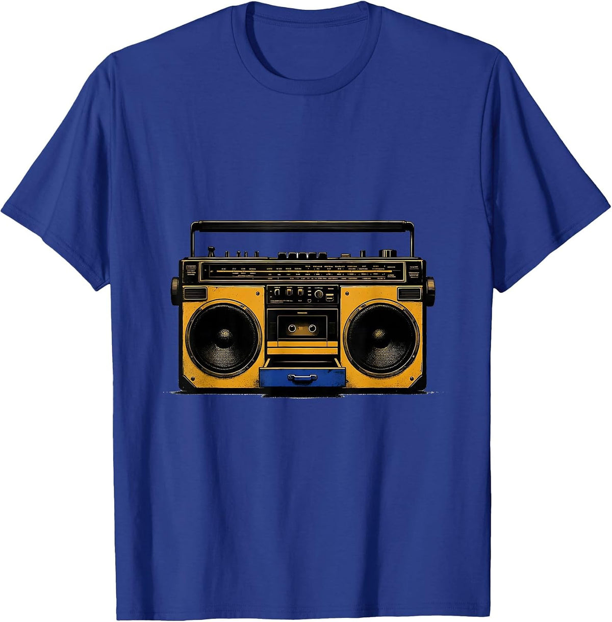 Boombox Toolbox Hip Hop 80s 90s Nostalgia T-Shirt - Royal Blue