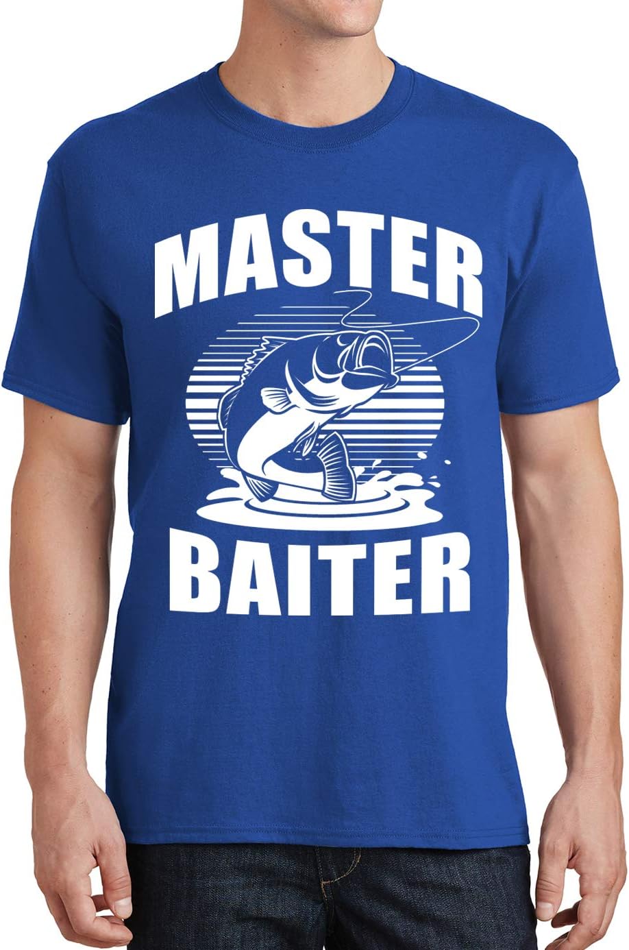 Master Baiter Funny Fishing Mens T-Shirt - Royal