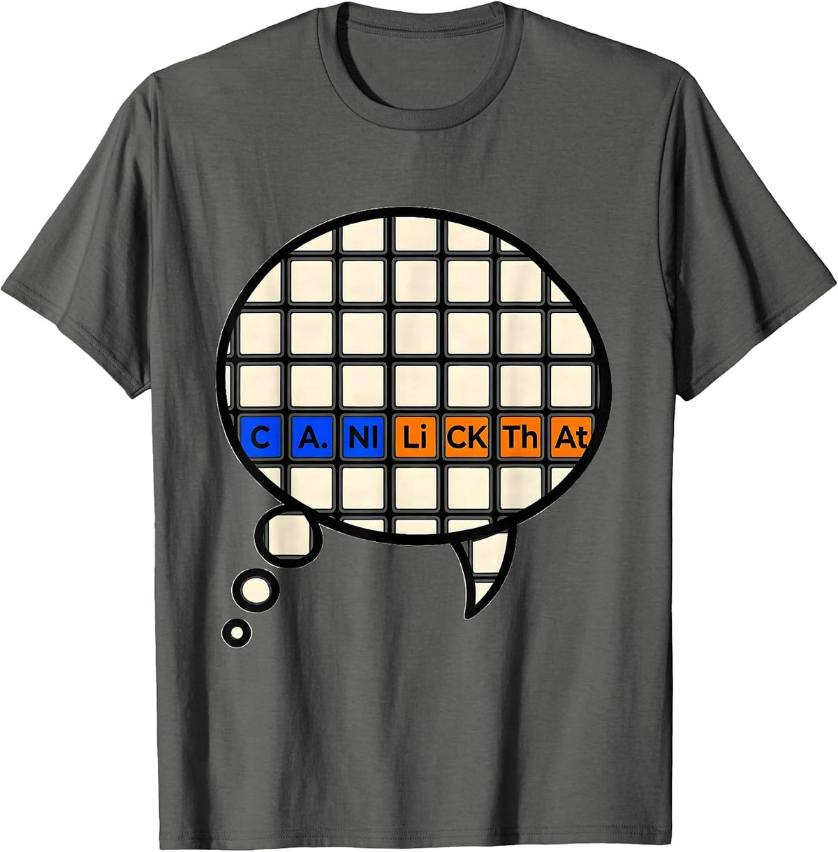 Men's Can I Lick That Funny Periodic Table Science Teacher Gift T-Shirt - Asphalt Grey
