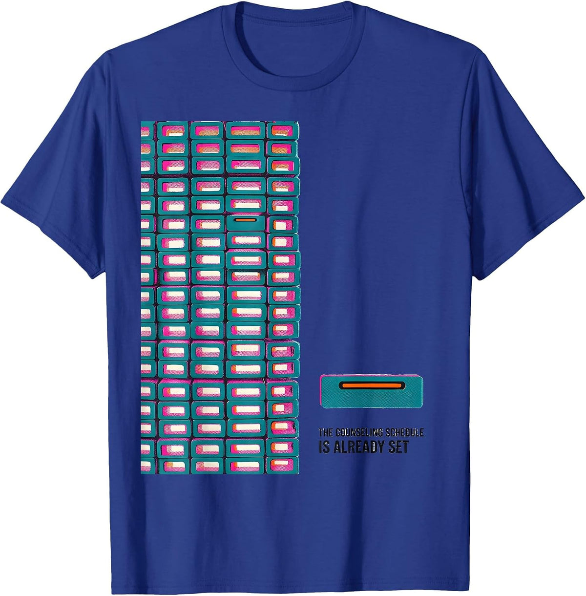 Men's The Counseling Schedule Is Already Set Groovy School T-Shirt - Royal Blue