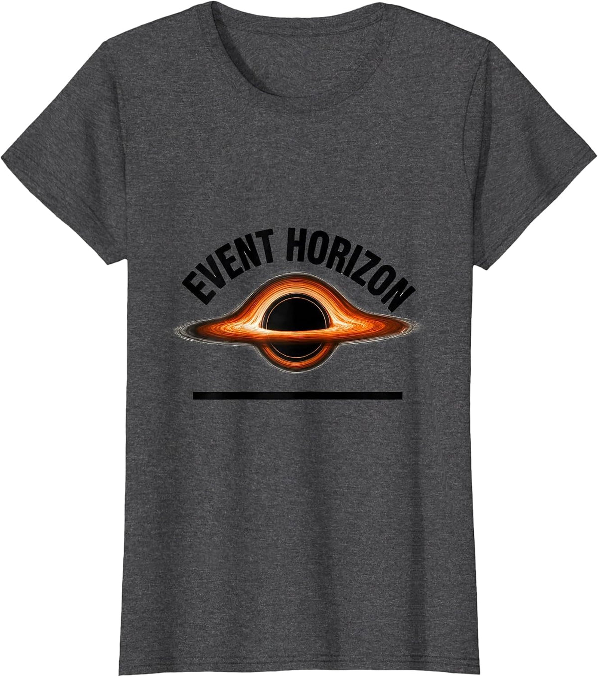 Women's Event Horizon Minimalist Astrophysics Science Student T-Shirt - Dark Heather Grey