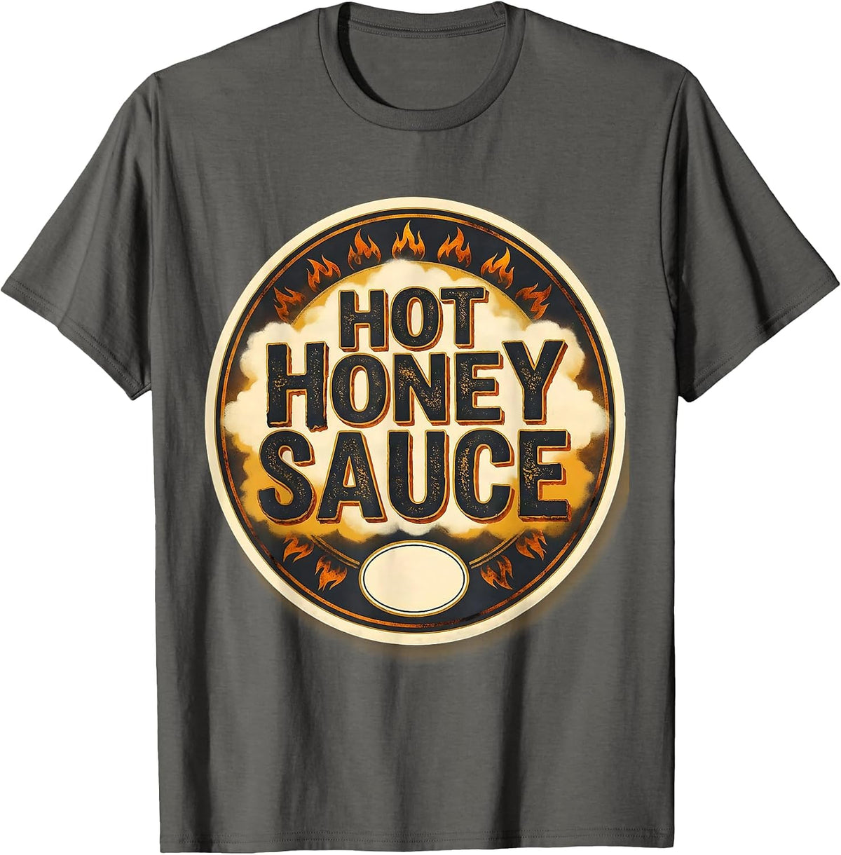 Men's Hot Honey Sauce Halloween Condiment Group Costume Humor T-Shirt - Asphalt Grey