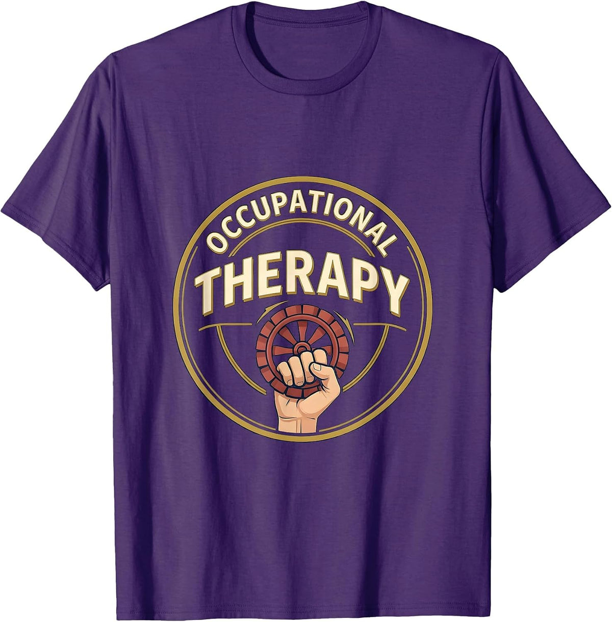 Occupational Therapy Emblem Funny Occupational Therapist T-Shirt - Purple