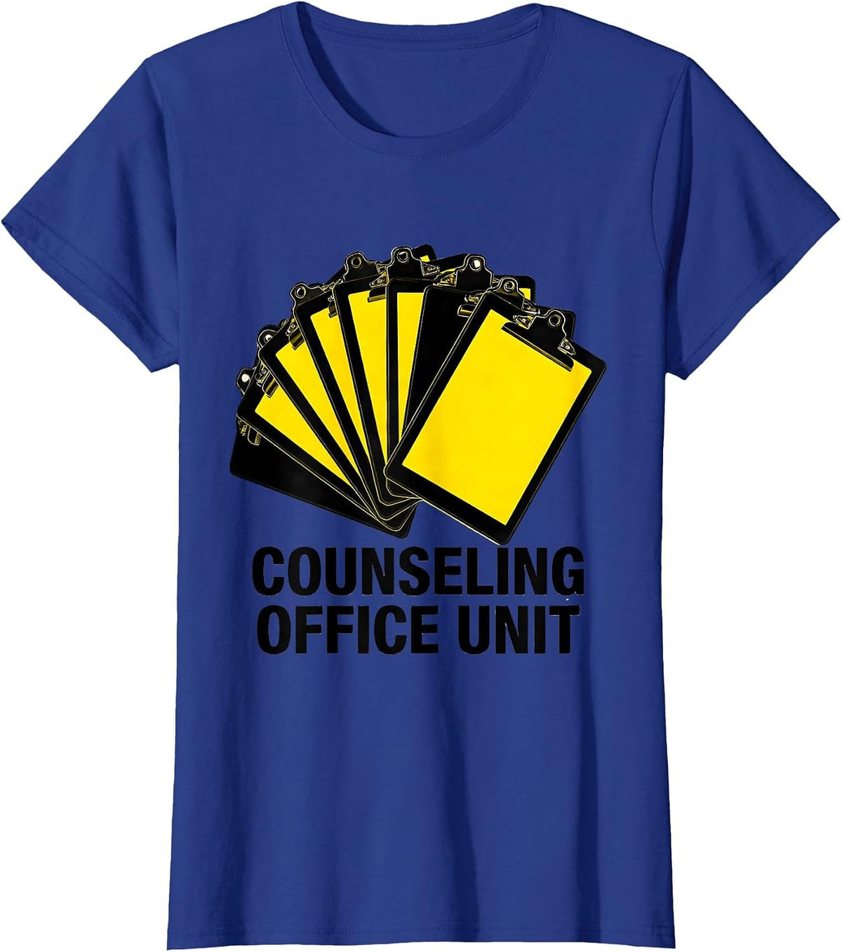 Women's Counseling Office Unit Retro Groovy School Counselor Humor T-Shirt - Royal Blue