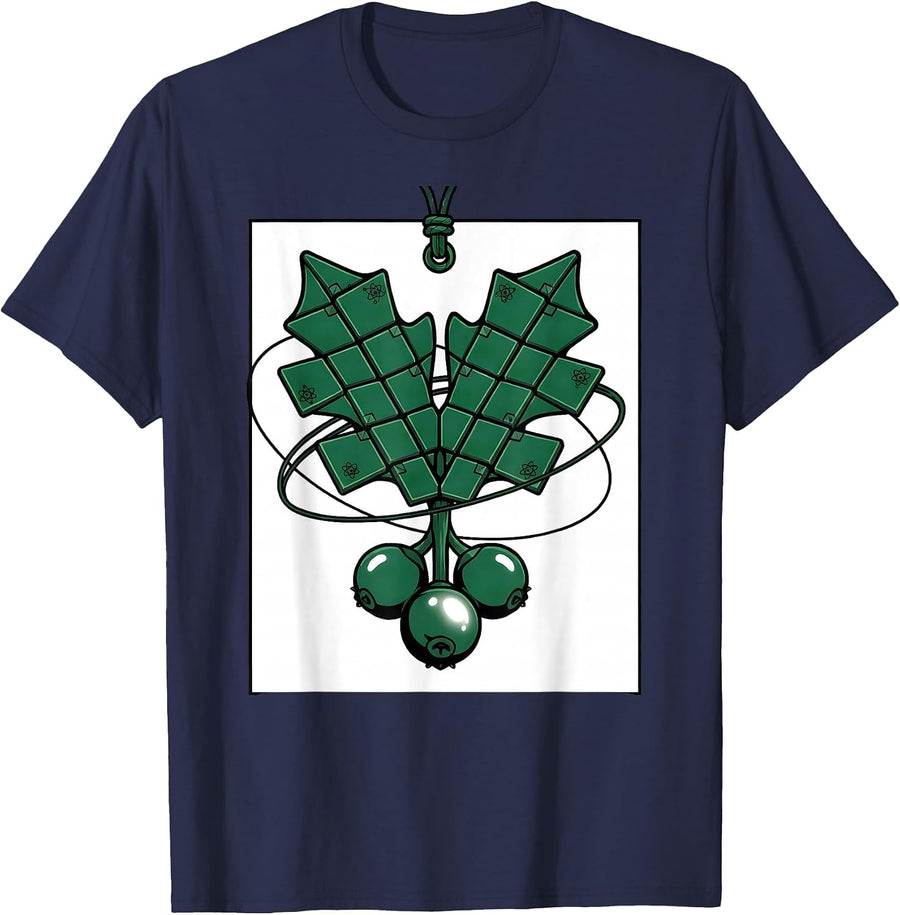 Mistletoe Sprig Periodic Table Chemistry Pun Science Nerd T-Shirt - Navy Blue