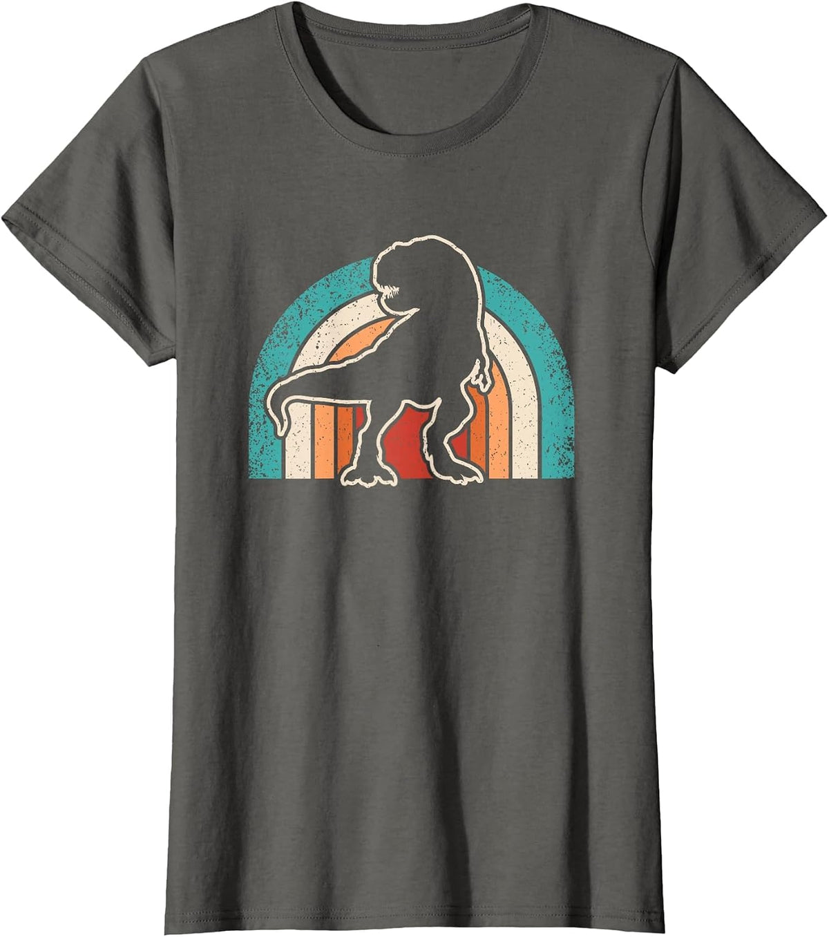 Retro Dinosaur Lover Dino T-Rex Men Boys Kids T-Shirt - Asphalt Grey