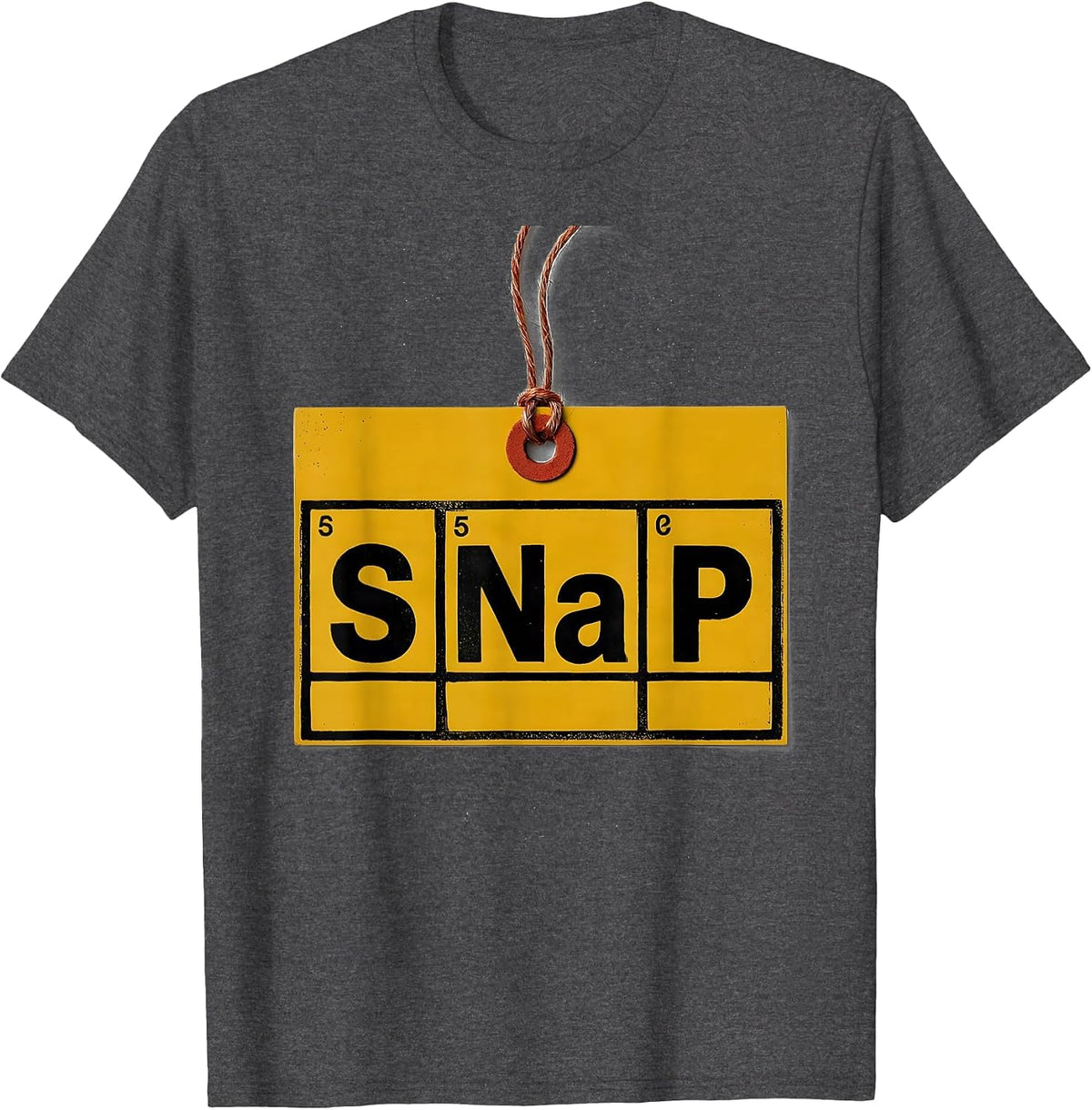 Men's SNaP Funny Chemistry Pun Science Enthusiast Gift T-Shirt - Dark Heather Grey