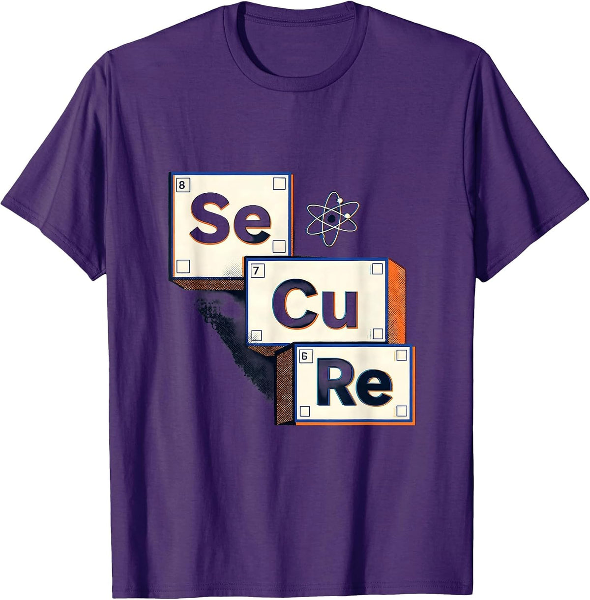 Men's SeCuRe Funny Chemistry Periodic Table Wordplay Science T-Shirt - Purple