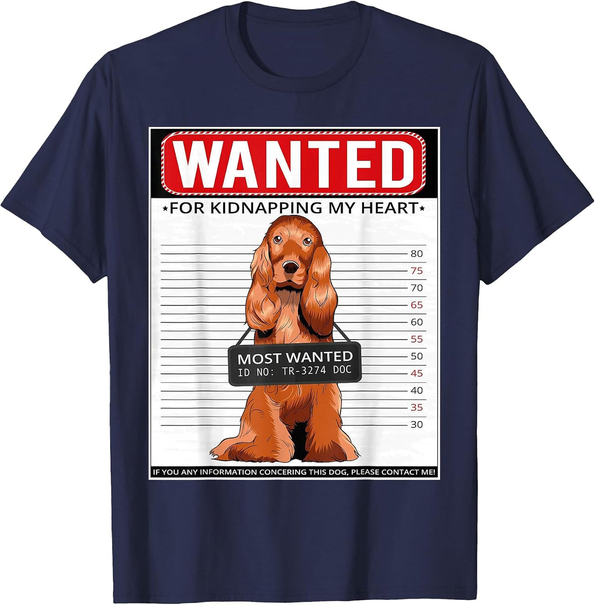 English Cocker Spaniel Dog T-Shirt - Navy Blue