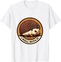 Men's I Roll With It Cute Hedgehog Pet Lover Novelty Humor T-Shirt - White