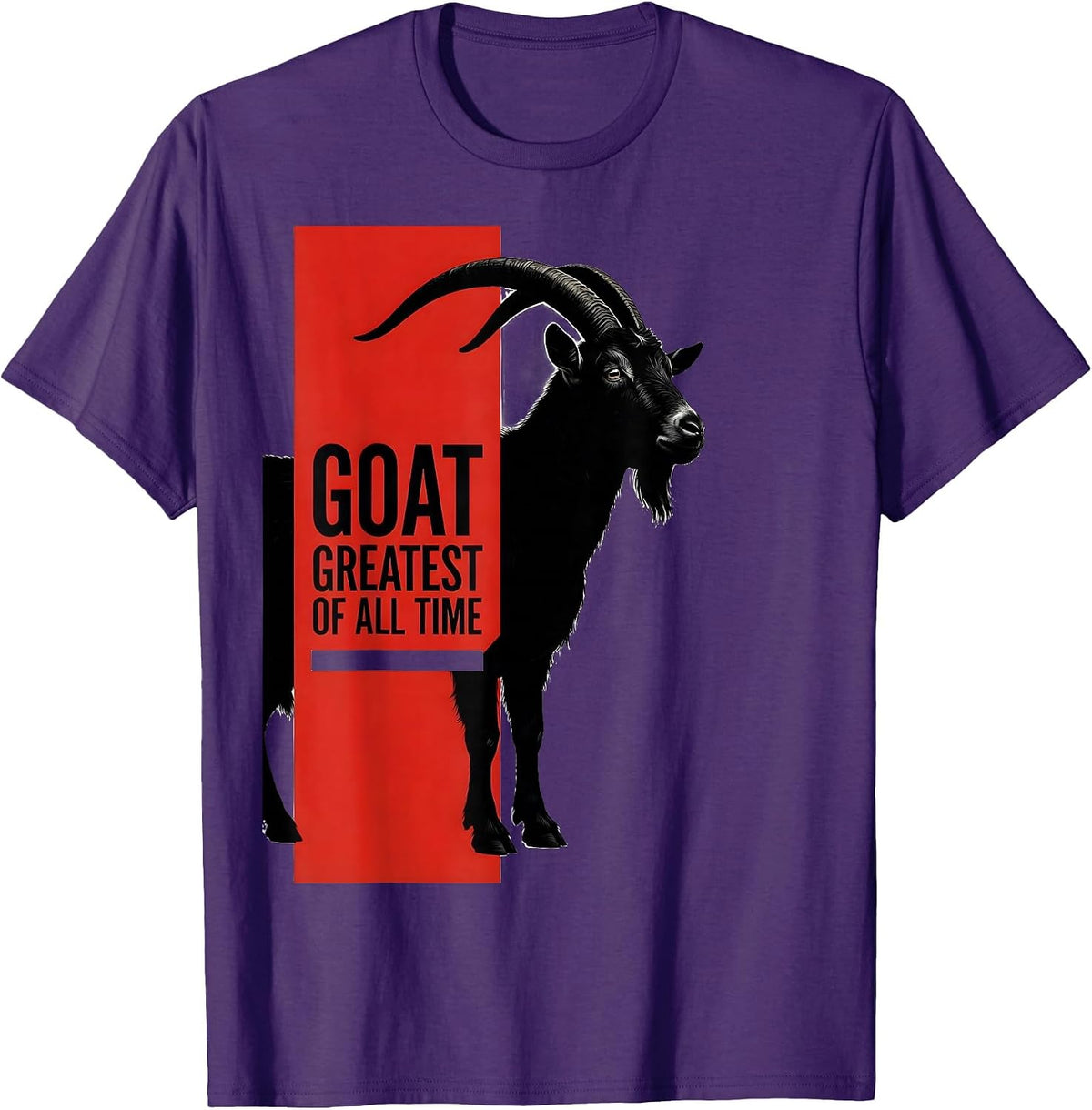 Men's GOAT Greatest Of All Time Funny Farm Animal Lover Gift T-Shirt - Purple