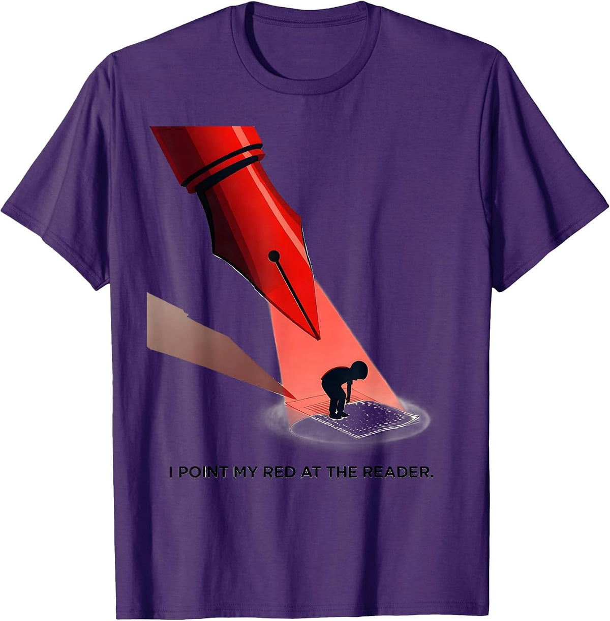 Men's I Point My Red At The Reader Dyslexia Awareness Month T-Shirt - Purple