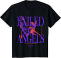 Angel Vintage Streetwear Urban Hip Hop Metal Rock Y2K T-Shirt - Black