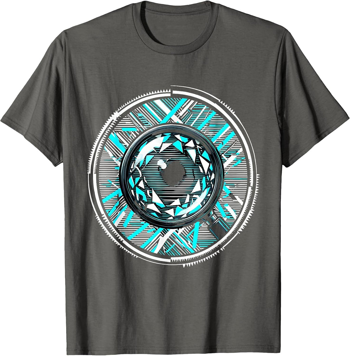 Men's Dyslexia Awareness Magnifying Glass Graphic T-Shirt - Asphalt Grey