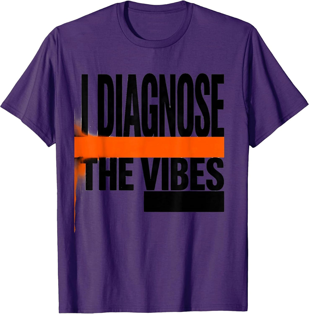 Men's I Diagnose The Vibes Funny School Counselor Psychologist T-Shirt - Purple