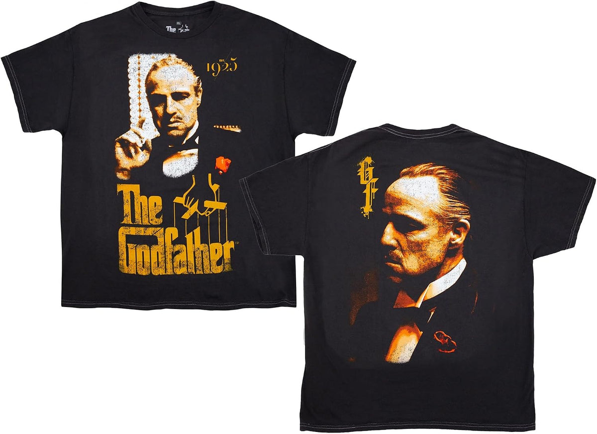 Ripple Junction Crime Movie Vintage Men's Graphic T-Shirt Officially Licensed - The Godfather Don Corleone - Pigment Dye
