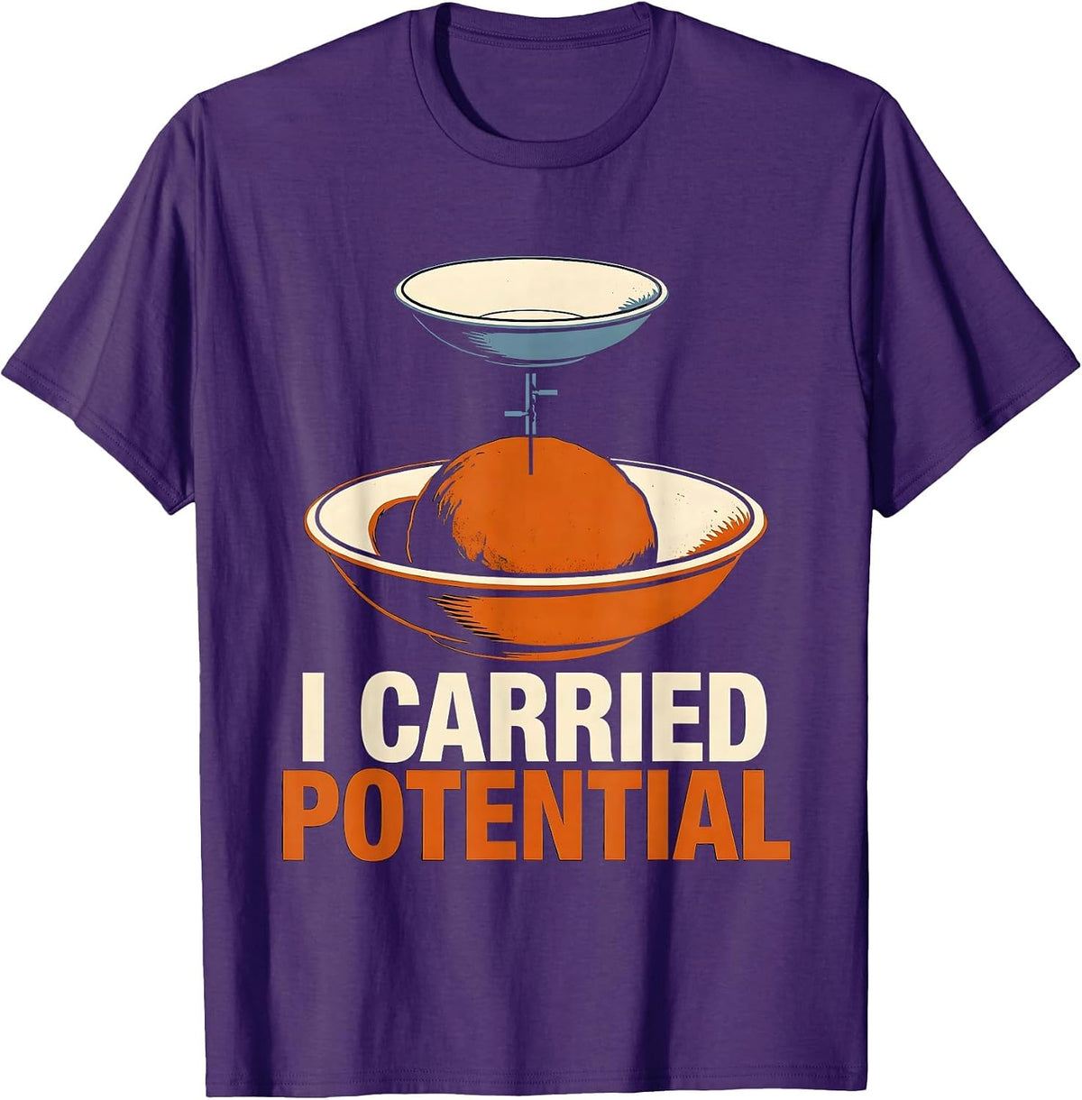 I Carried Potential Funny Physics Pun Humor T-Shirt - Purple