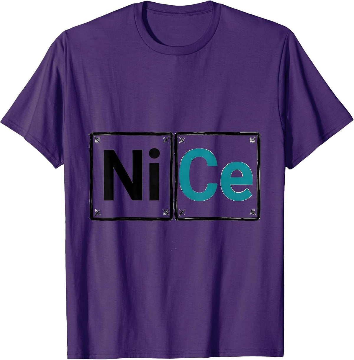 Men's NiCe Funny Science Element Periodic Table Chemistry Humor T-Shirt - Purple