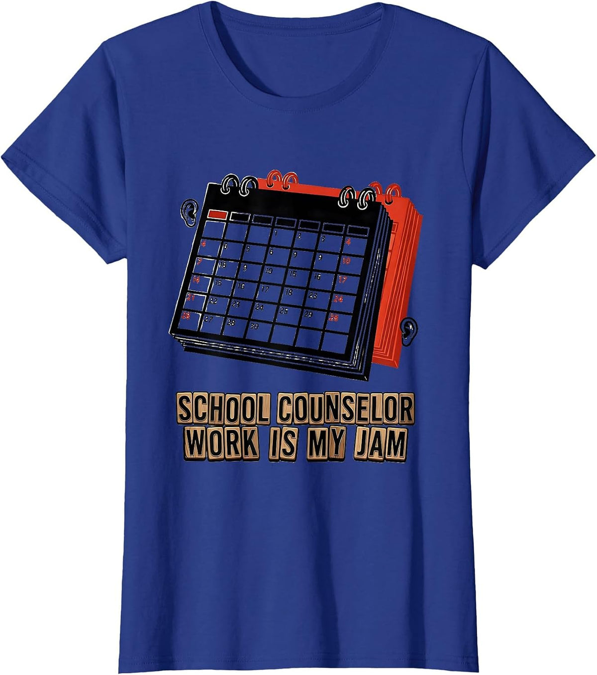 Women's School Counselor Work Is My Jam Funny School Psychologist T-Shirt - Royal Blue
