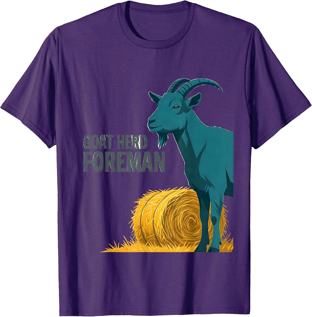 Men's Goat Herd Foreman Funny Goat Owner Farmer Gift T-Shirt - Purple