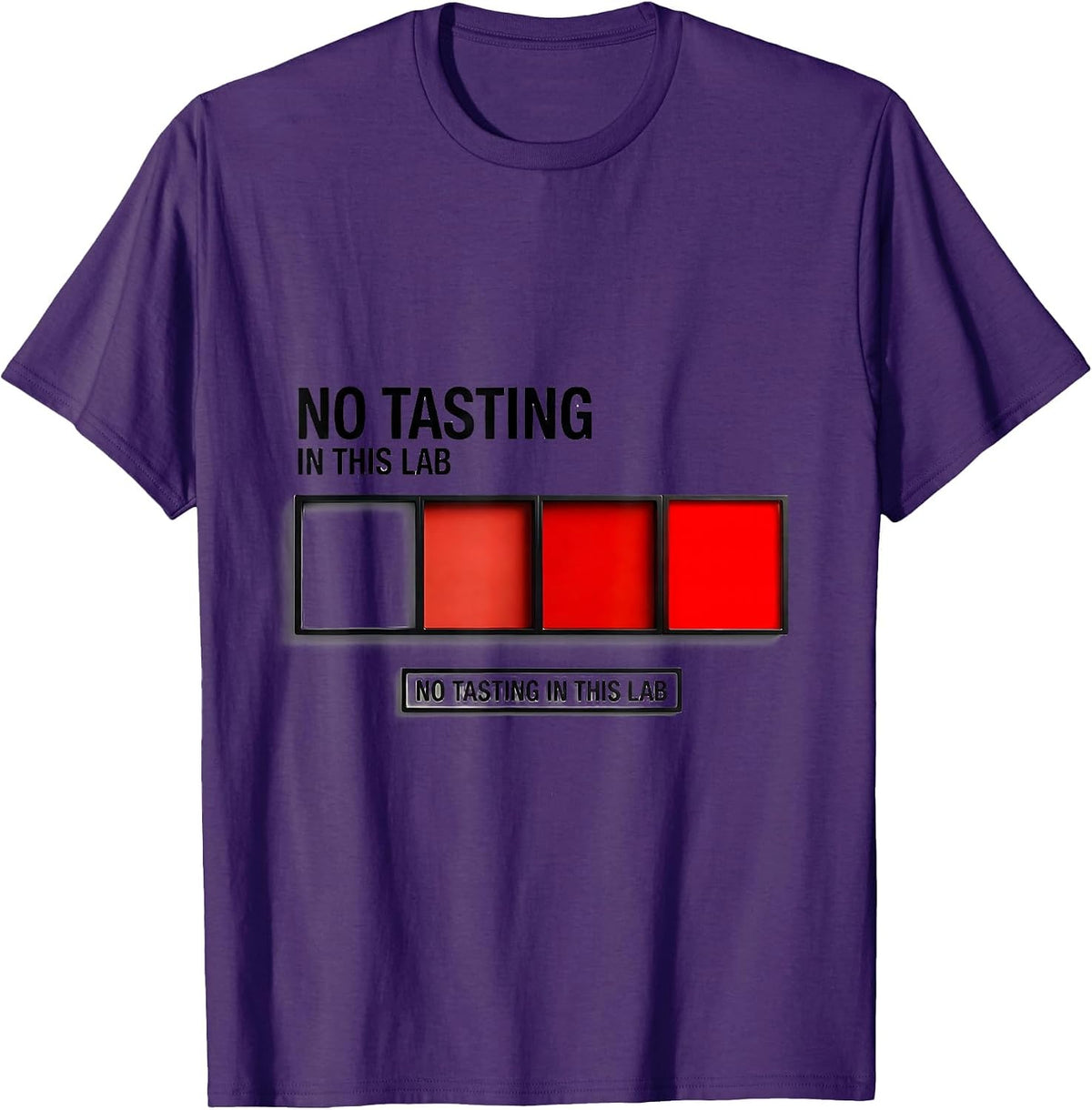 Men's No Tasting In This Lab Funny Science Teacher Gift T-Shirt - Purple