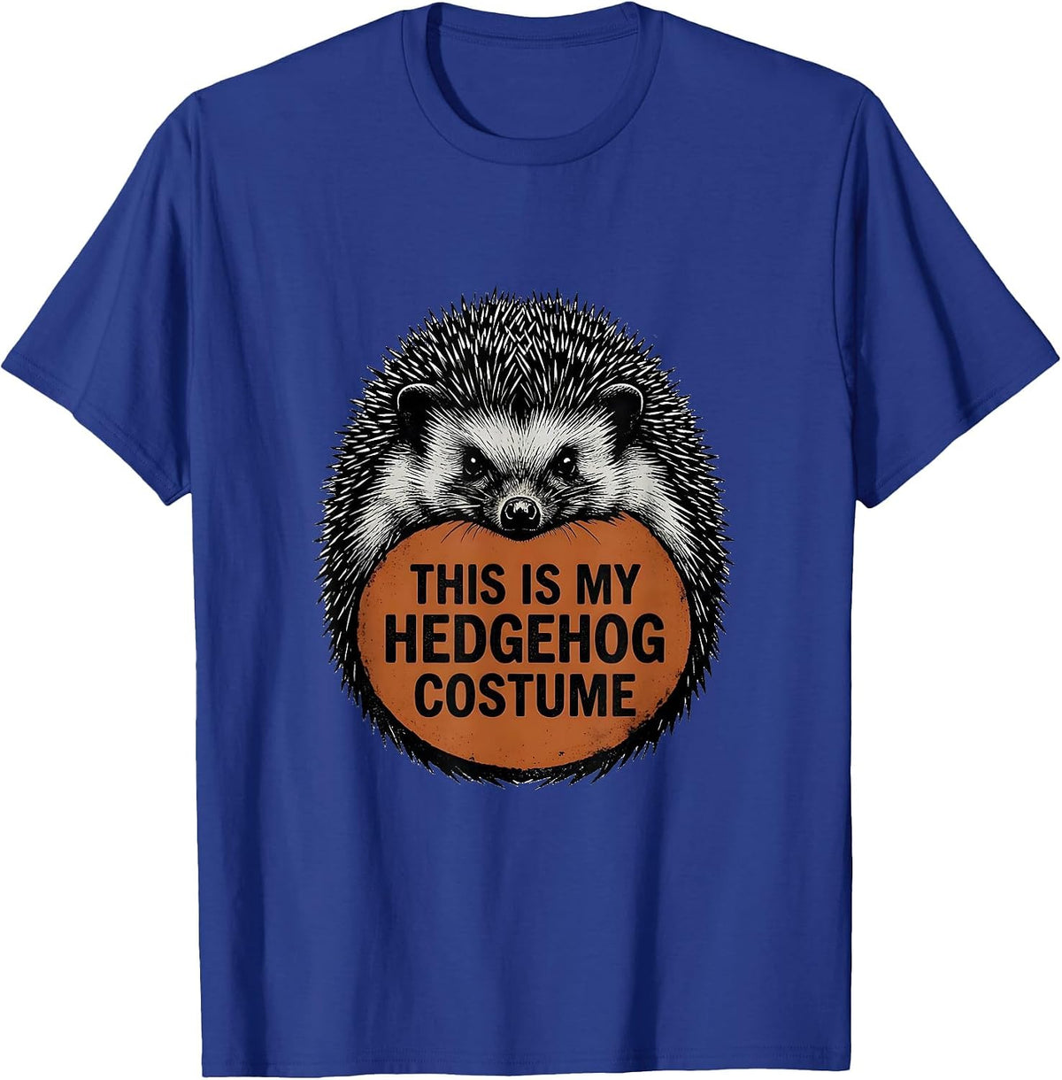Men's This Is My Hedgehog Costume Funny Rubber Stamp DIY Halloween T-Shirt - Royal Blue