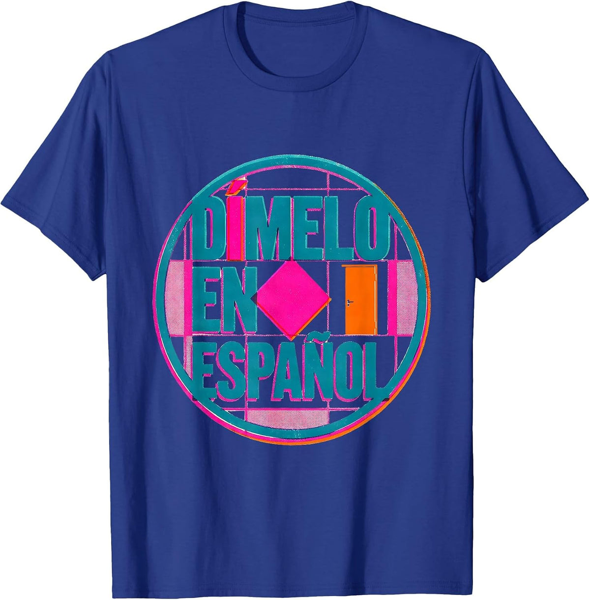 Dímelo en español Risograph Maestra Back To School Spanish T-Shirt - Royal Blue