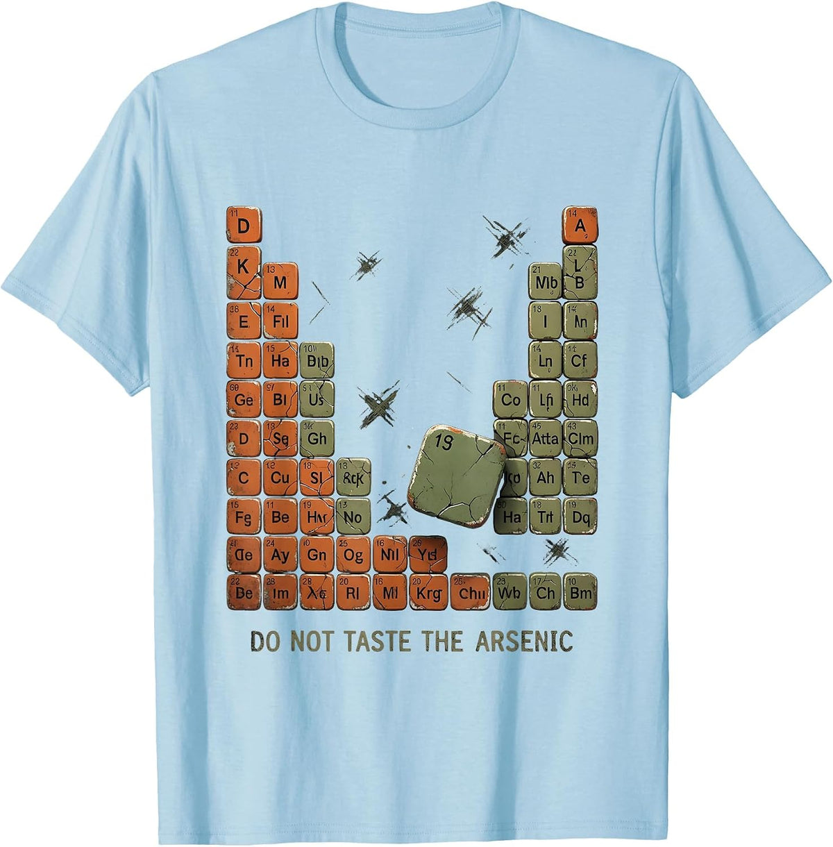 Men's Do Not Taste The Arsenic Funny Periodic Table Chemistry T-Shirt - Baby Blue