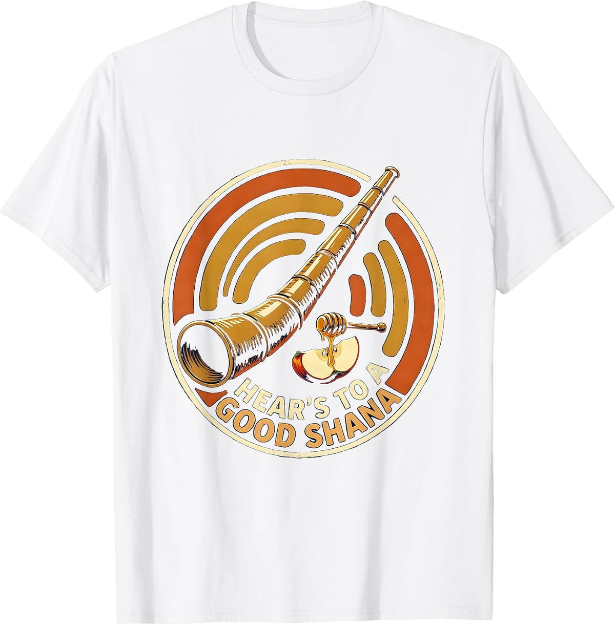 Men's Hear's To A Good Shana Funny Rosh Hashanah Jewish New Year T-Shirt - White