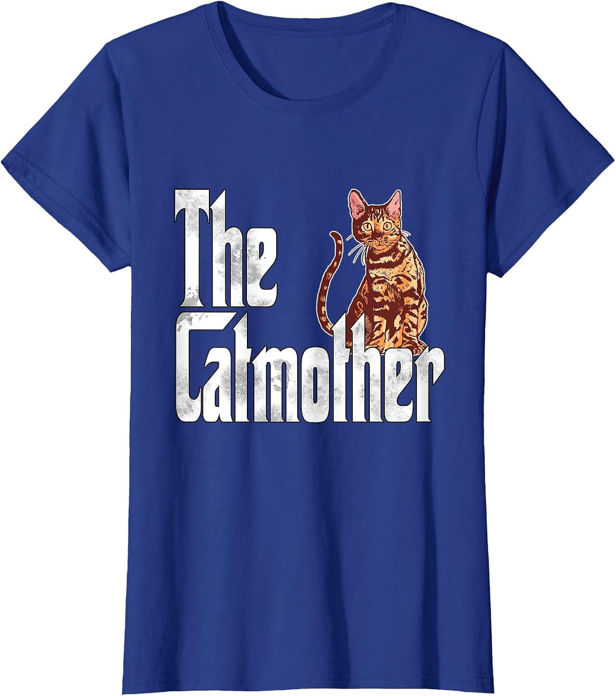 Cat Mom The Catmother Crazy Bengal Cat Mother Kitty Mommy T-Shirt - Royal Blue