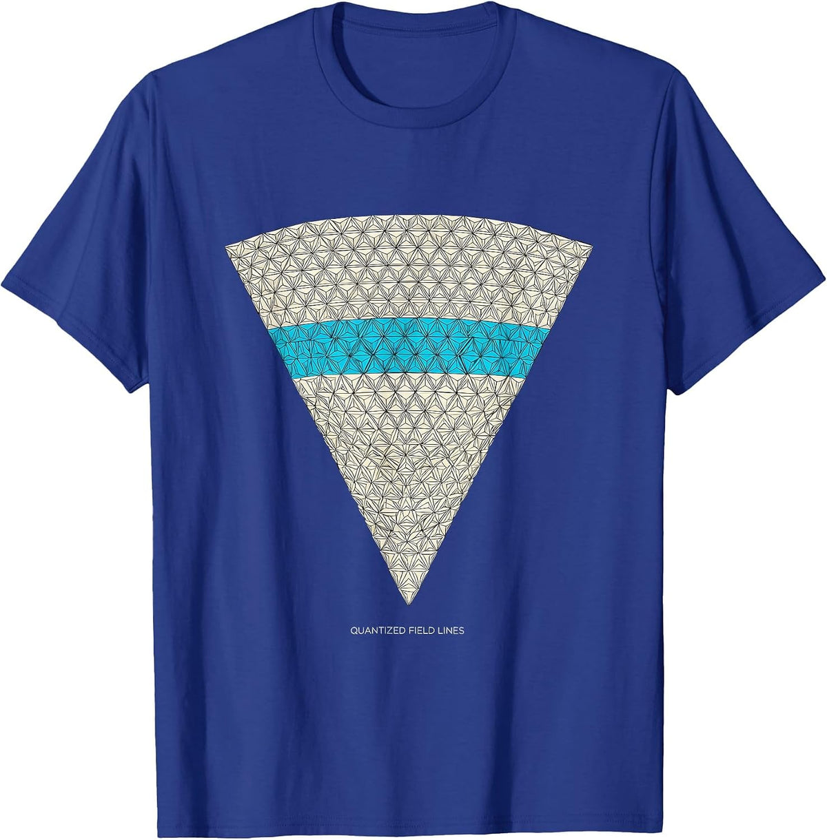 Quantized Field Lines Geometric Science Enthusiast Physics T-Shirt - Royal Blue