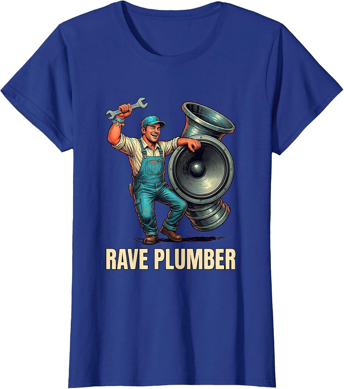 Women's Rave Plumber Funny EDM Music Festival Rave Daddy Humor T-Shirt - Royal Blue