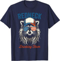 Redneck Raccoon Mullet White Trash Party Attire Hillbilly T-Shirt - Navy Blue