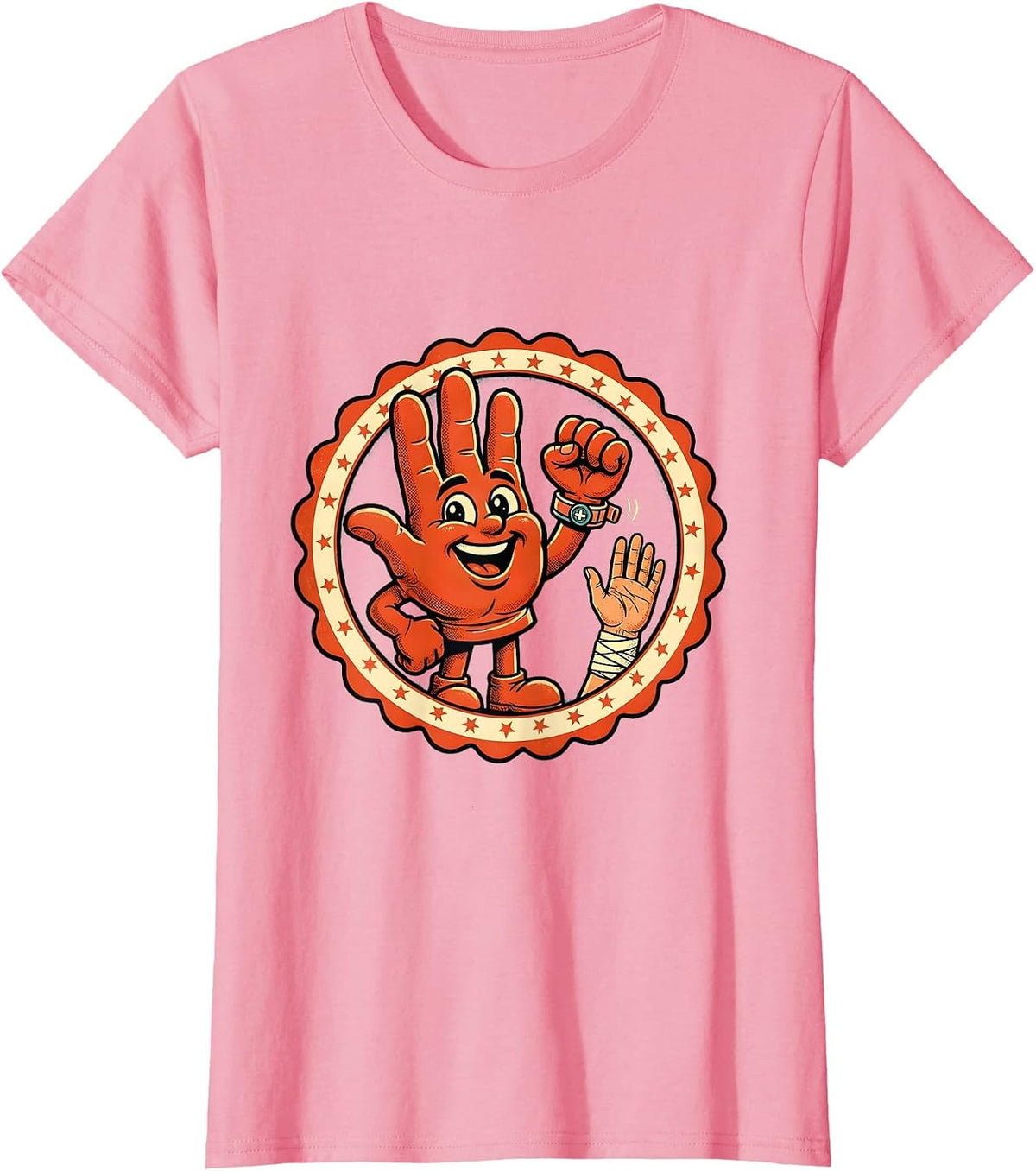 Women's Occupational Therapist and Patient High Five T-Shirt - Pink