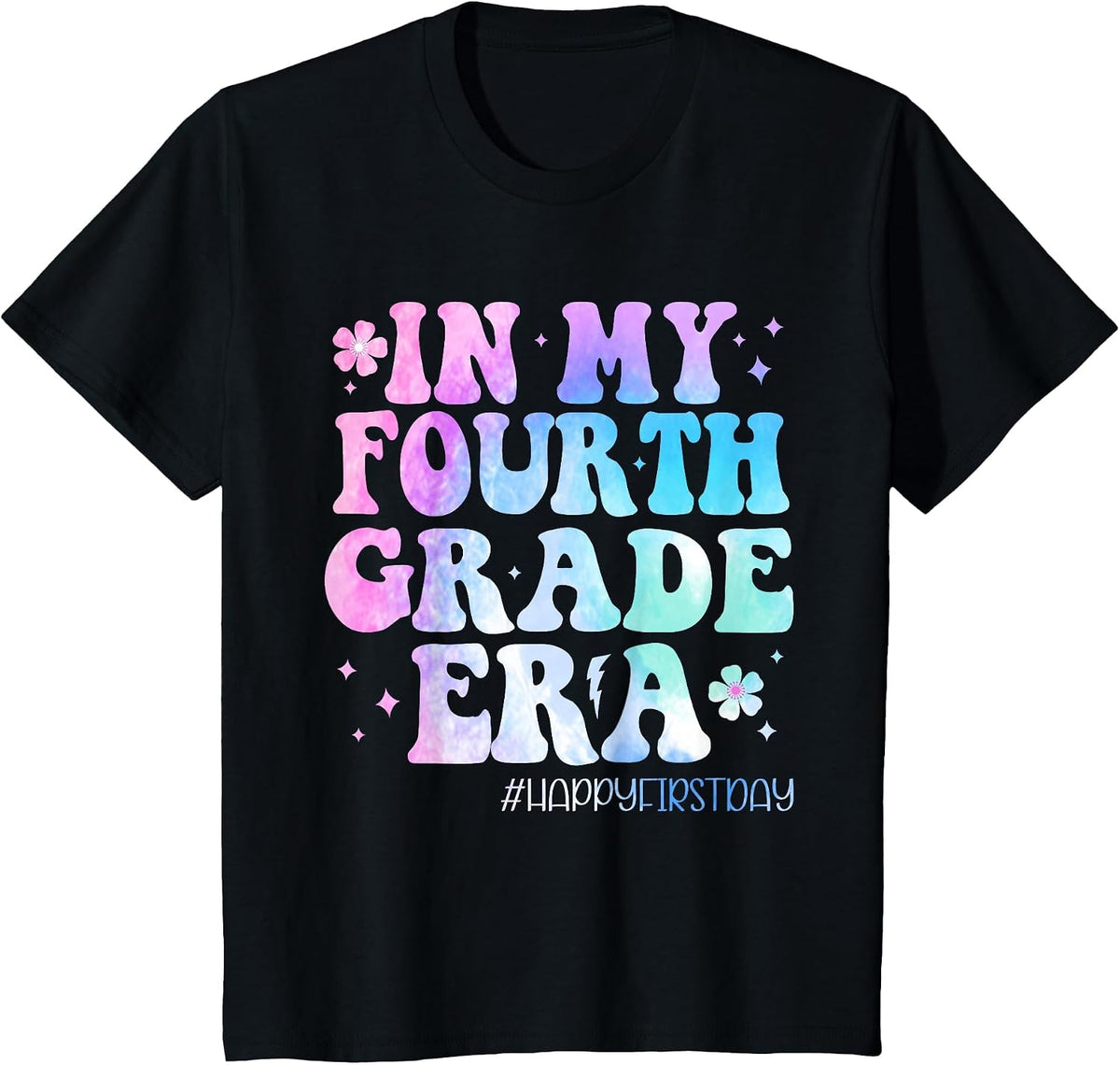 in My Fourth Grade Era Back to School 4th Grade Teacher Kids T-Shirt - Black