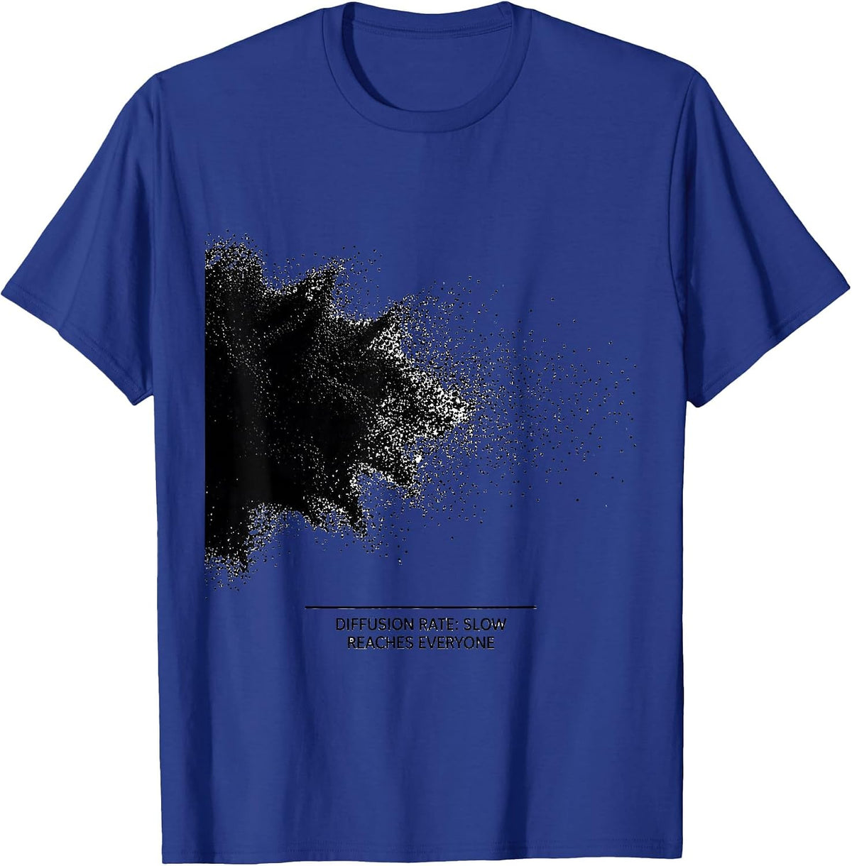 Diffusion Rate: Slow, Reaches Everyone Funny Chemistry T-Shirt - Royal Blue