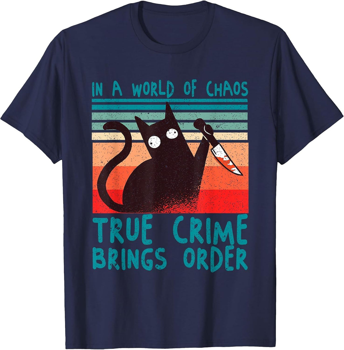 Funny Killer Documentaries - Murder Shows & True Crime T-Shirt - Navy Blue