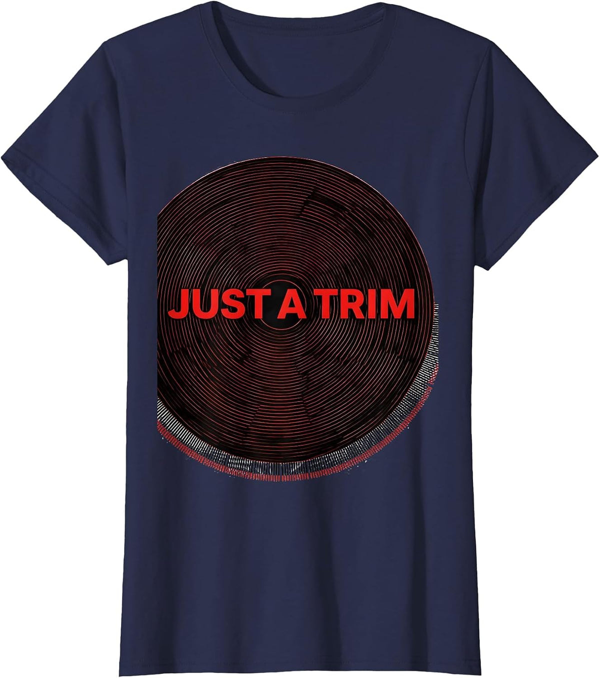 Women's Just A Trim Funny Hairdresser Barber Gift Christmas T-Shirt - Navy Blue