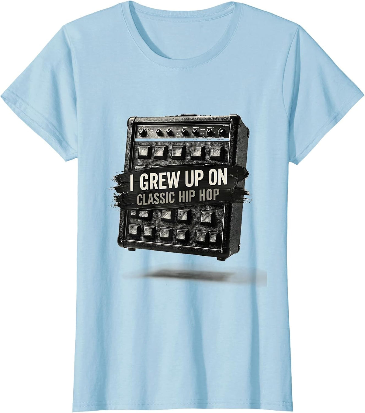 I Grew Up On Classic Hip Hop Urban Nostalgic Streetwear T-Shirt - Baby Blue