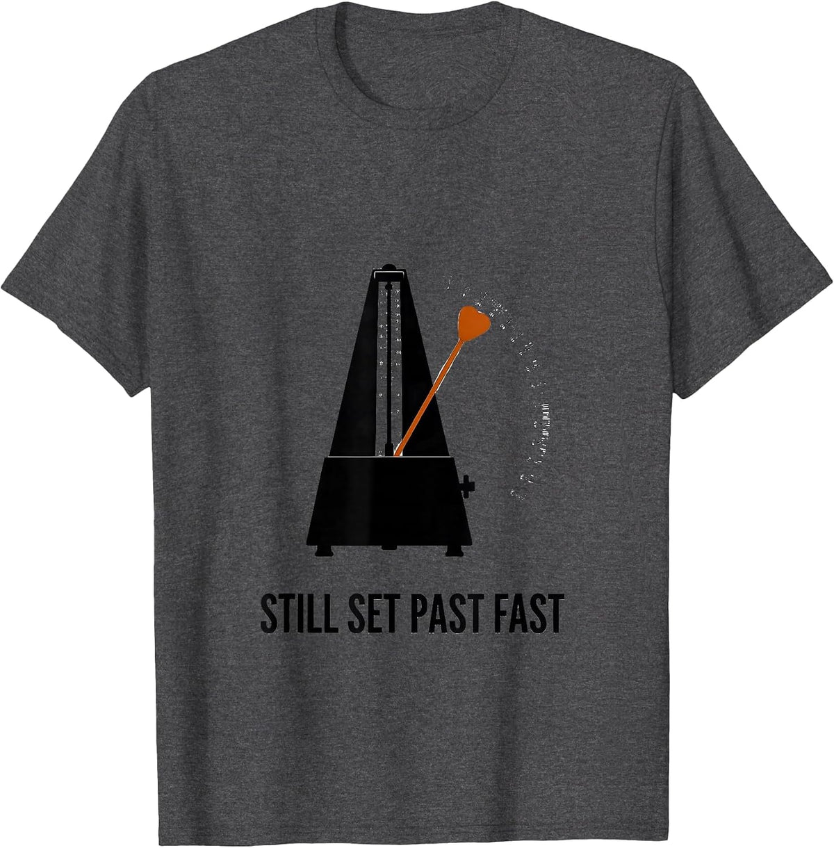 Still Set Past Fast Minimalist Rock Music Fan Retro Vintage T-Shirt - Dark Heather Grey