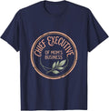 Chief Executive Of Mom's Business Funny Mom Caregiver Humor T-Shirt - Navy Blue