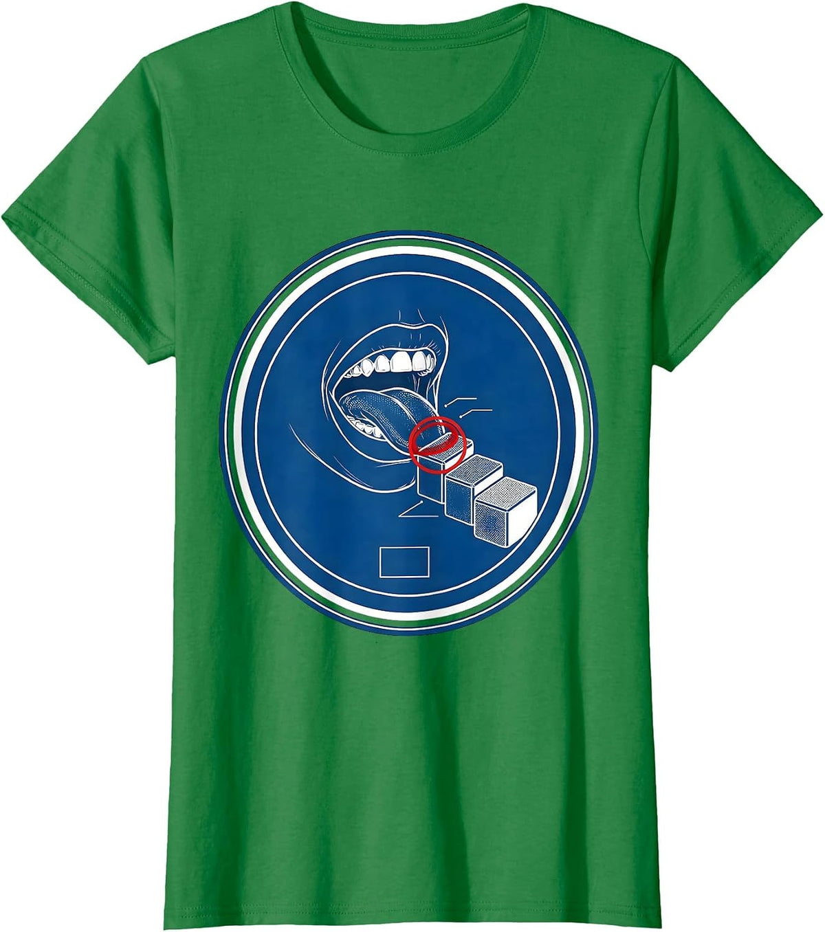 Women's Periodic Table Lick-It Funny Science Teacher Humor T-Shirt - Kelly Green