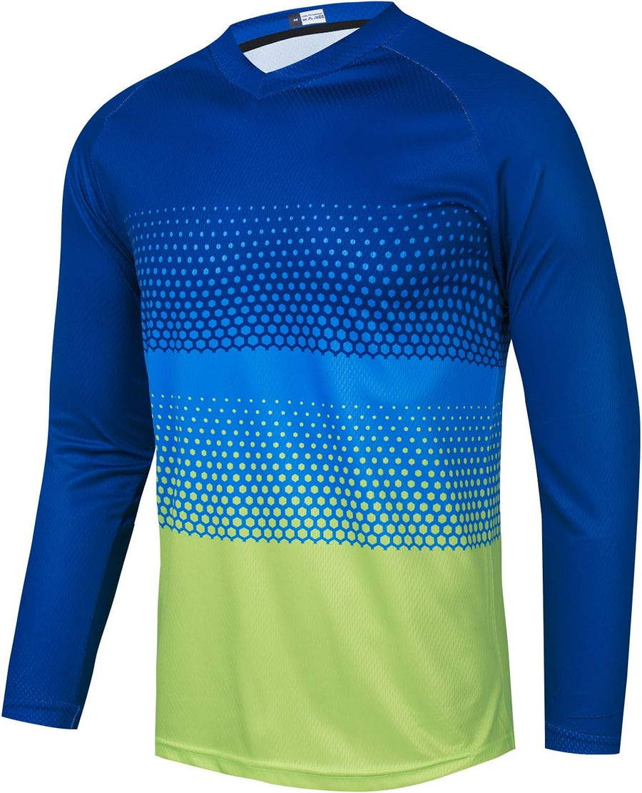 JPOJPO Men's Cycling Jersey MTB Downhill T-Shirt Long Sleeve Motorcycle Breathable S-4XL - 03