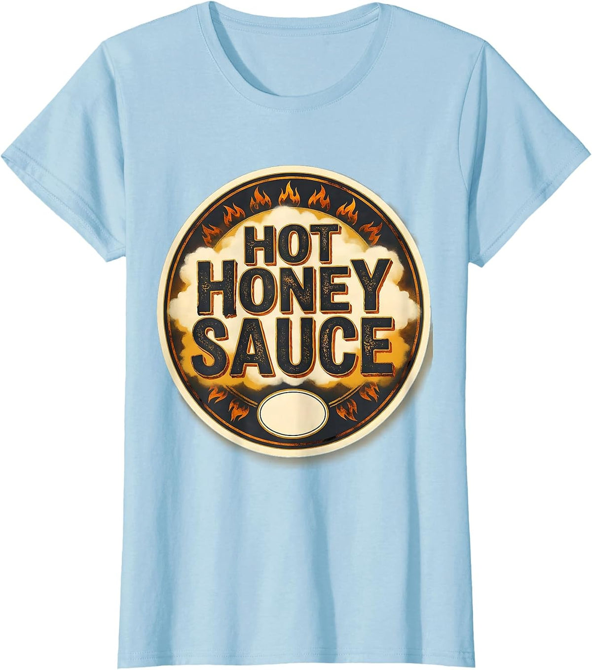 Women's Hot Honey Sauce Halloween Condiment Group Costume Humor T-Shirt - Baby Blue