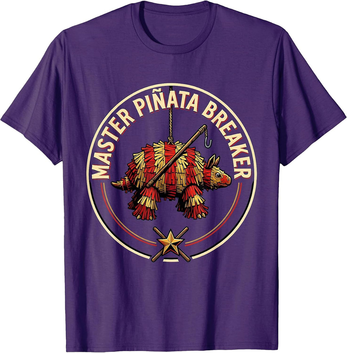 Master Piñata Breaker Funny Cinco De Mayo Party Costume T-Shirt - Purple