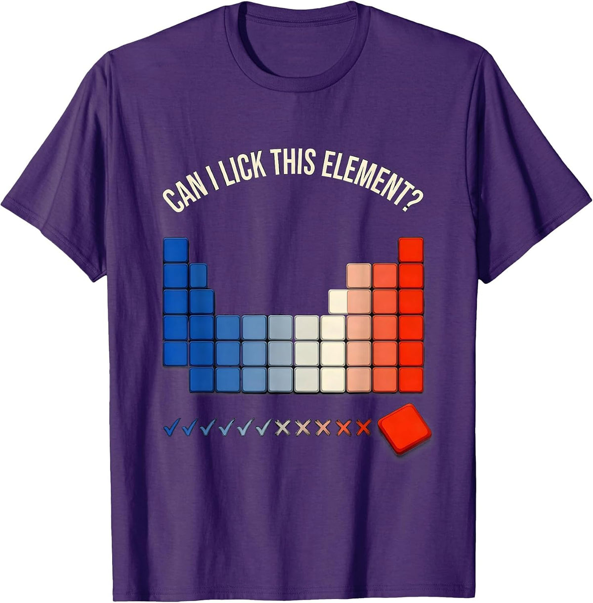 Can I Lick This Element Funny Periodic Table Science Teacher T-Shirt - Purple