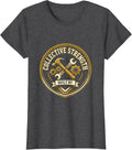 Women's Collective Strength Labor Day Badge Design T-Shirt - Dark Heather Grey