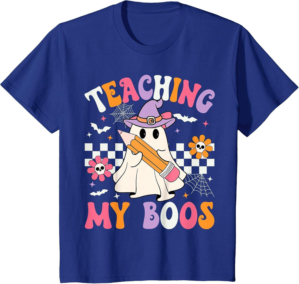 Teaching My Boos Ghost Teacher Spooky Teacher Halloween T-Shirt - Royal Blue