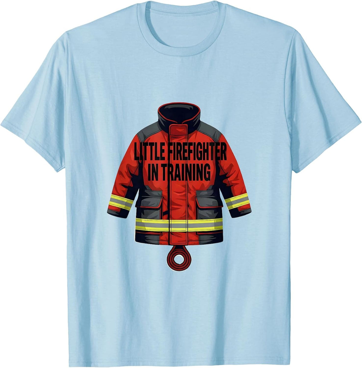Men's Little Firefighter In Training Minimalist Toddler Boy T-Shirt - Baby Blue